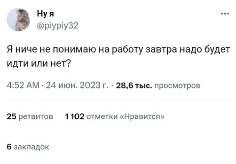 Идти ли завтра на работу