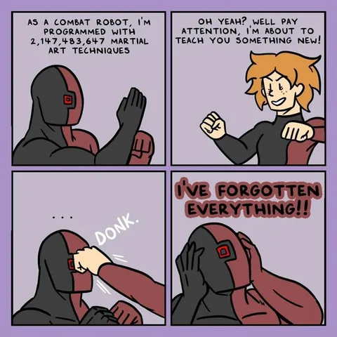 Combat Robot Forgets Everything
