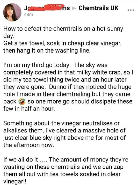 Tea Towel Chemtrail Defense