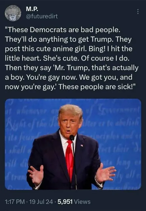 Trump Falls for Anime Girl