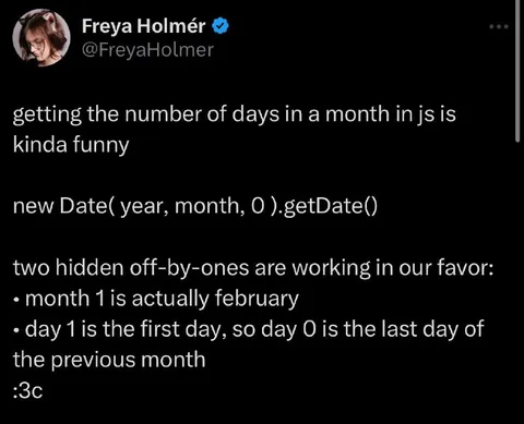 JavaScript Month Days Trick