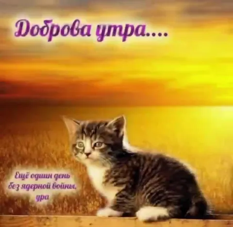 Доброва утра без ядерной войны