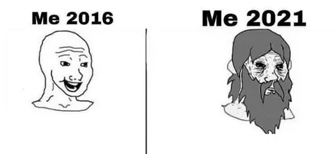 Me 2016 vs Me 2021