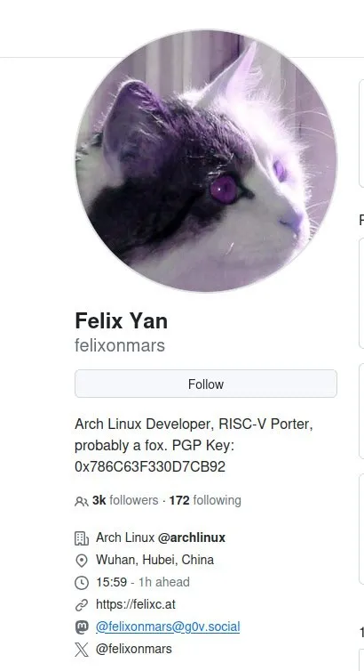 Legit Chinese Arch Maintainer