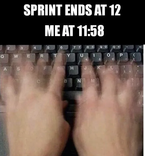 Typing Furiously Before Deadline