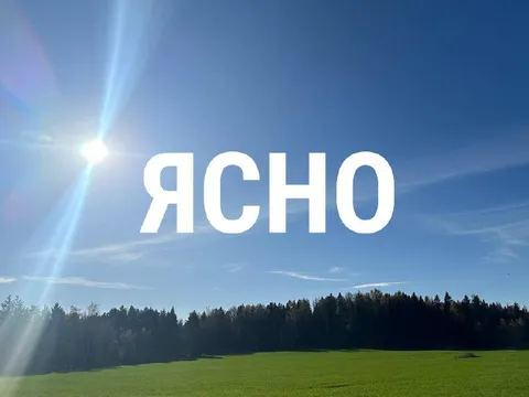 Ясно на фоне солнечного поля