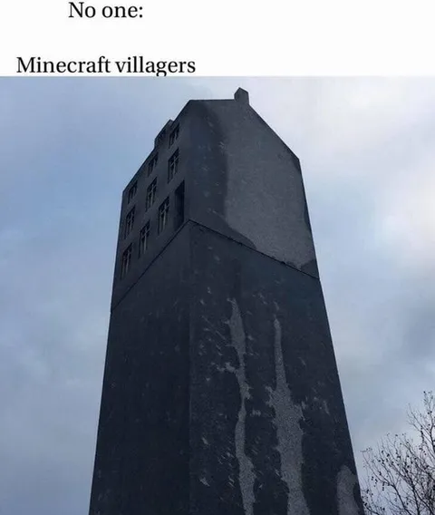 Minecraft Villagers Build Impossible Houses