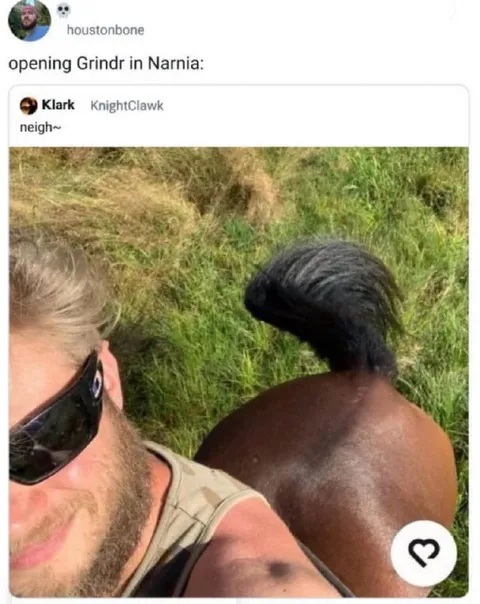 Opening Grindr in Narnia