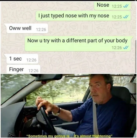 Typing With Different Body Parts