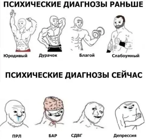Психические диагнозы раньше и сейчас