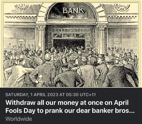 April Fools Bank Run