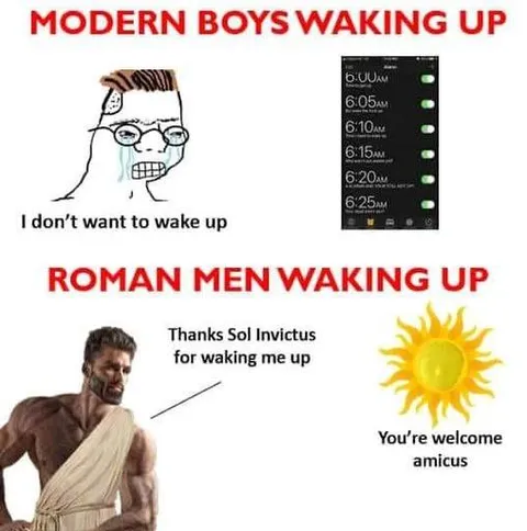 Modern Boys vs Roman Men Waking Up