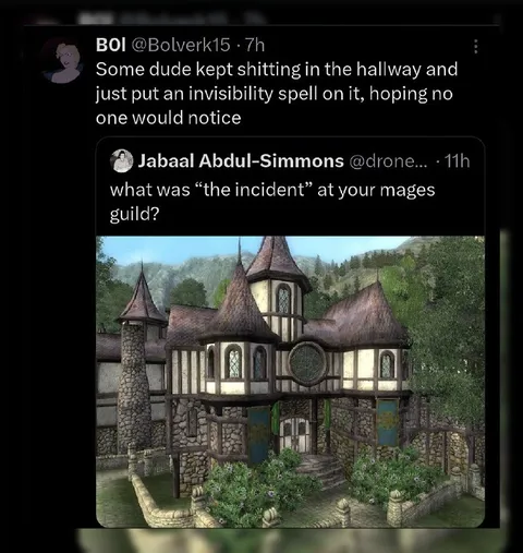 Invisible Shit at the Mages Guild