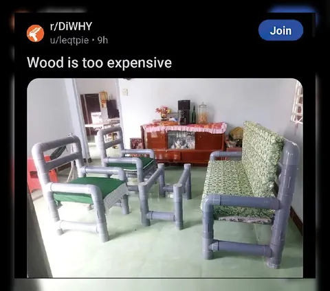 PVC Furniture Instead of Wood