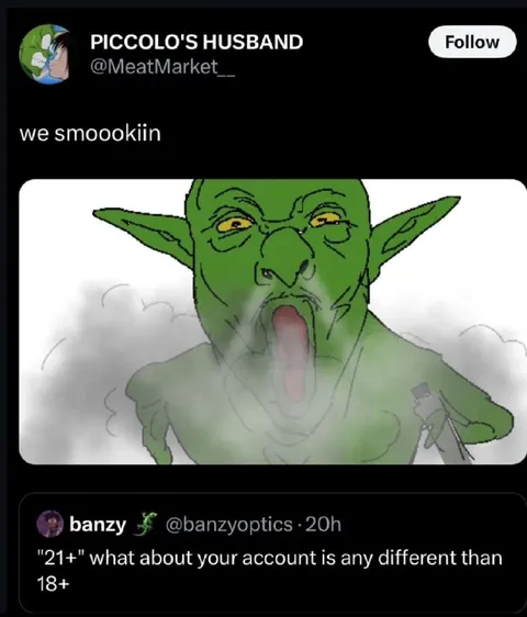 Piccolo Smoooookin Reaction