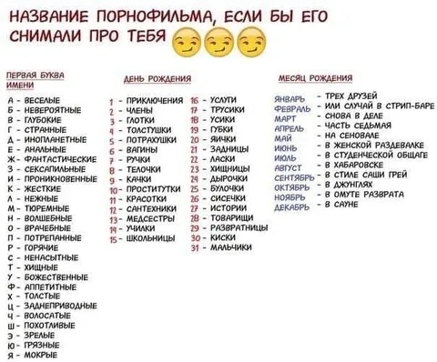 Название порнофильма про тебя