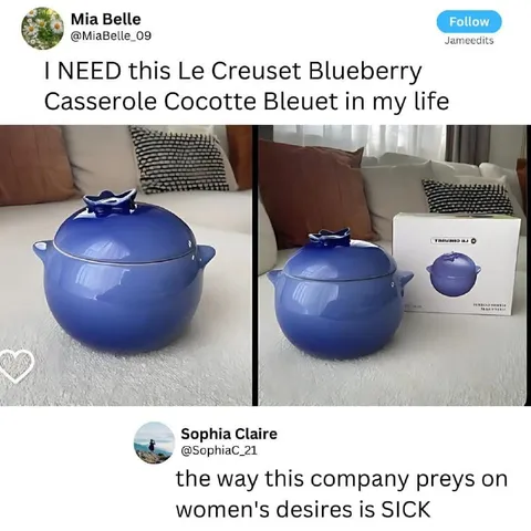 Le Creuset Blueberry Casserole Desire