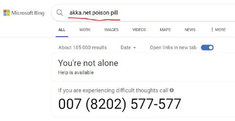 Bing Poison Pill Search