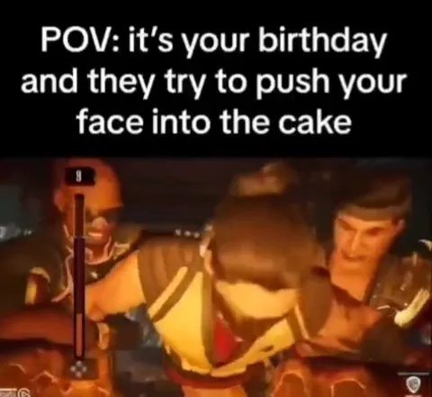 Birthday Cake Faceplant