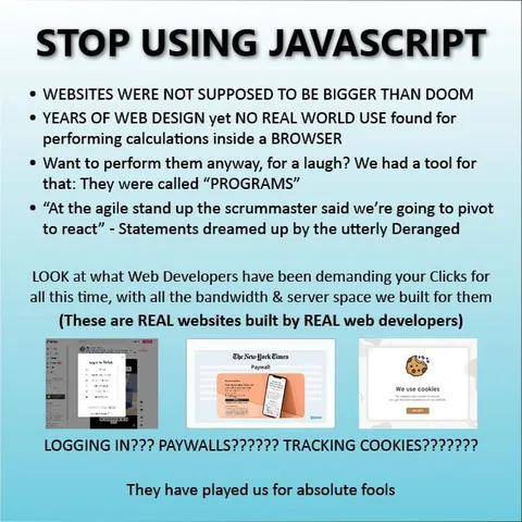 Stop Using JavaScript
