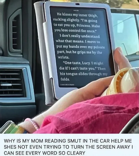 Mom Reading Smut in the Car