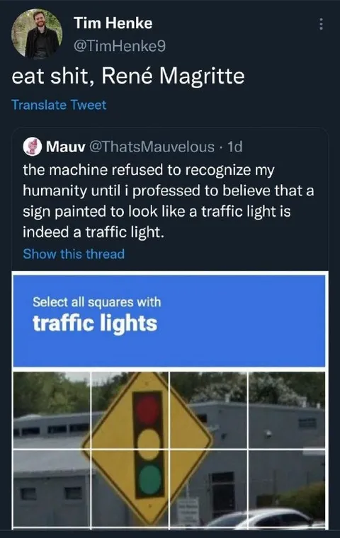 Magritte Traffic Light CAPTCHA