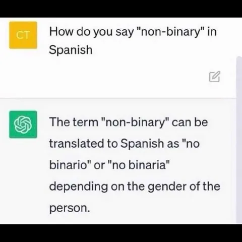 Non-binary Spanish Translation