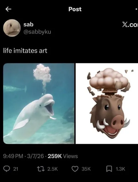 Life Imitates Art Beluga