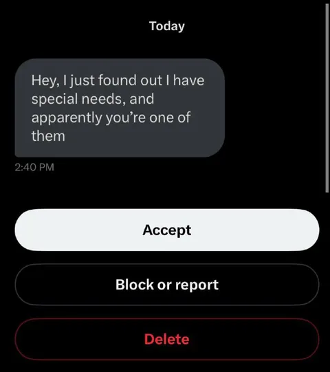 Special Needs Dating Message