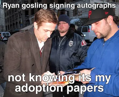 Ryan Gosling Adoption Papers