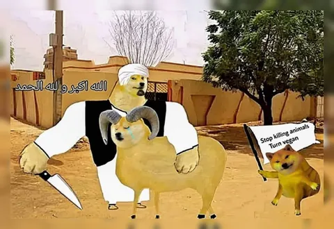 Vegan Protest Ram Meme