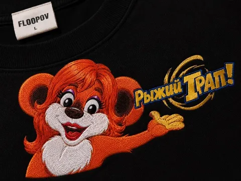 Рыжий трап на футболке
