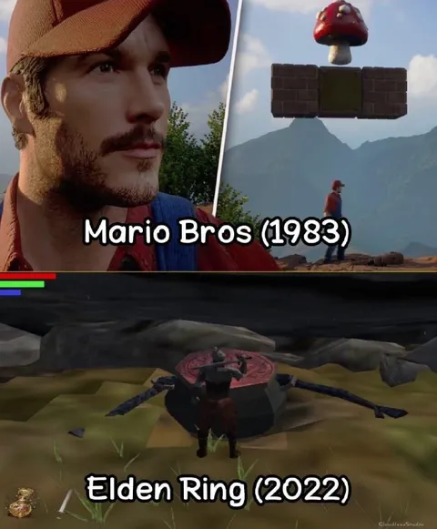 Mario Bros vs Elden Ring
