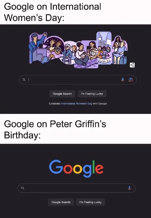 Google on Peter Griffin’s Birthday