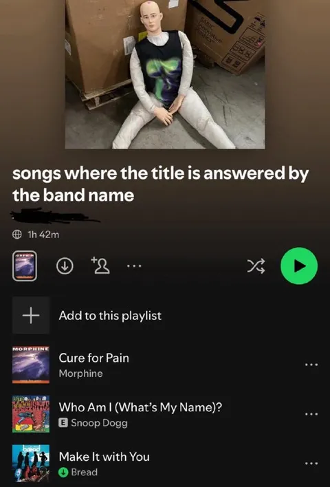 Songs Answered by Band Names