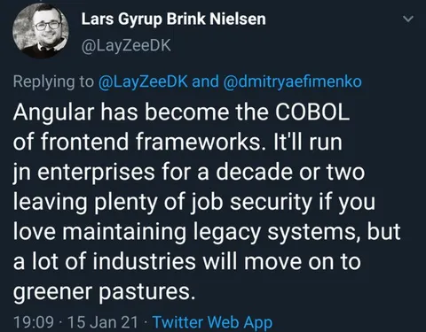 Angular Is the COBOL of Frontend