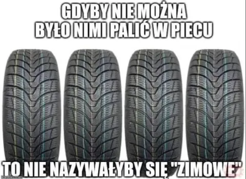 Zimowe opony do palenia