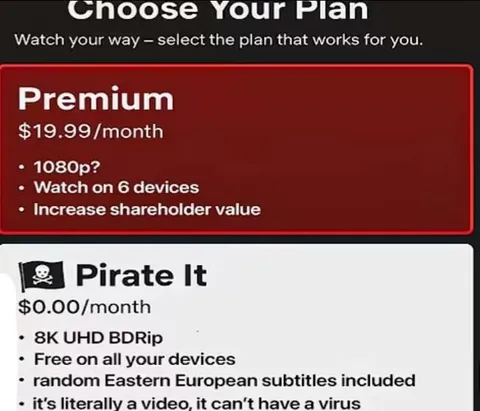 Premium vs Pirate It Plan