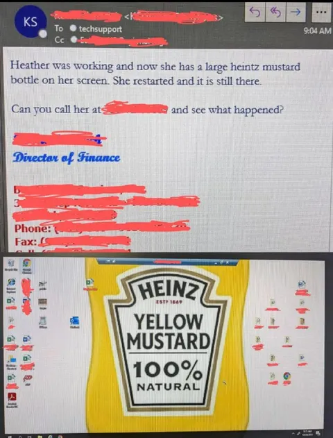 Mustard Bottle on the Screen