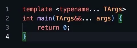 Шаблонный main с variadic аргументами