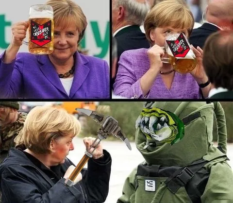 Merkel Beer and Cabbage Warrior