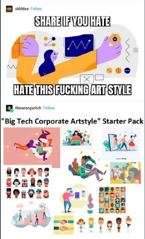 Big Tech Corporate Artstyle Starter Pack