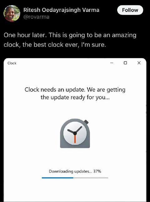 Clock Update Takes Forever