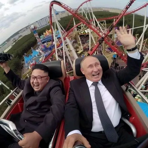 Путин и Ким Чен Ын на американских горках