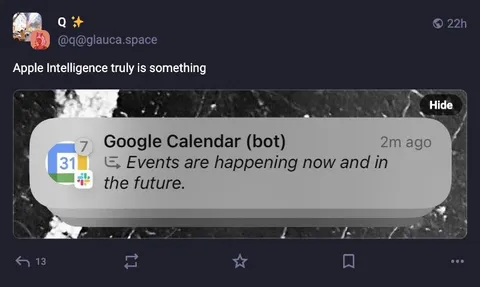 Apple Intelligence Calendar Fail