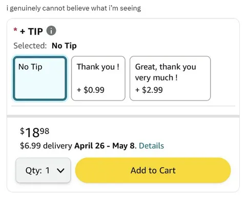 No Tip Checkout Shock