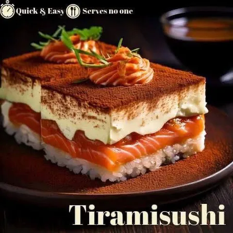 Tiramisu sushi fusion