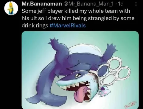 Jeff strangled by drink rings