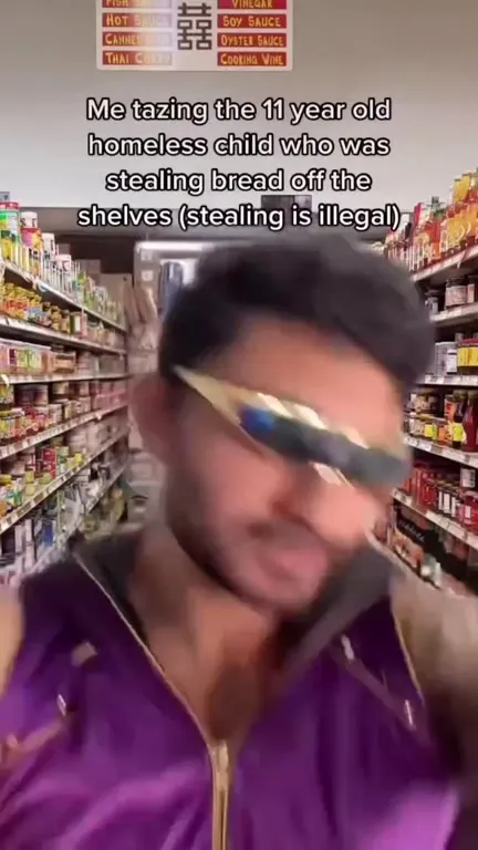 Tazing a Homeless Child Over Bread