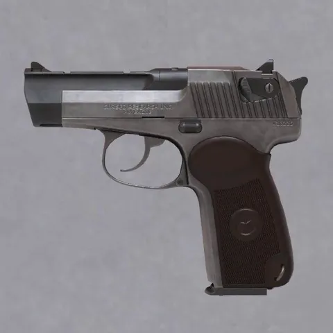Close-Up of a Handgun
